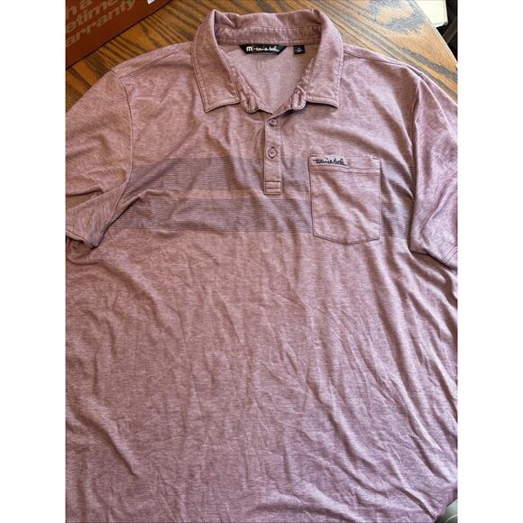 travis matthew men’s polo pima cotton short sleeve’s burgundy xl - Picture 1 of 6